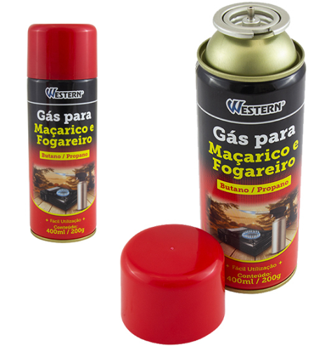 Gas Para Macarico Fogareiro Butano Gi-400 400ml Western