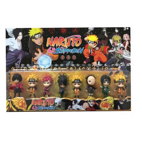 Coleção Mini Bonecos Naruto Shippuden 8pc