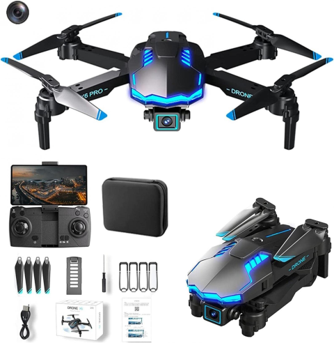 Super Drone Hobby 2 Cameras 4k X6  4k 2.4ghz 1 Bater