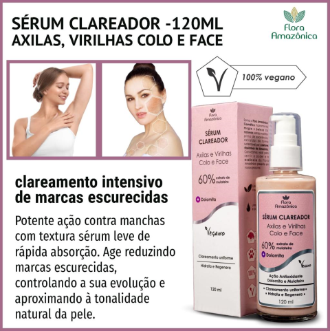 Serum Clareador Virilha E Axila 120ml Vegano Flora Promoç