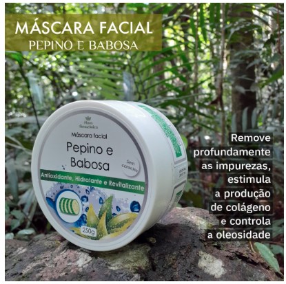 Mascara Facial Pepino E Babosa 250g Vegano Flora Promoç 036