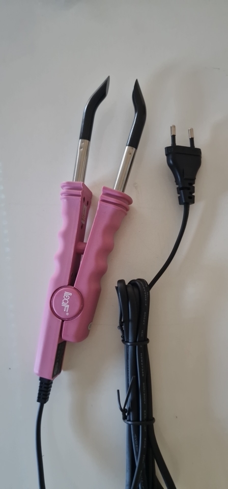 Pinça profissional mega hair cabelo extensão queratina mega pink