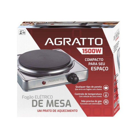 Fogão Eletrico 7958 De Mesa Fma-01 Prato 1,500w 127v Agratto